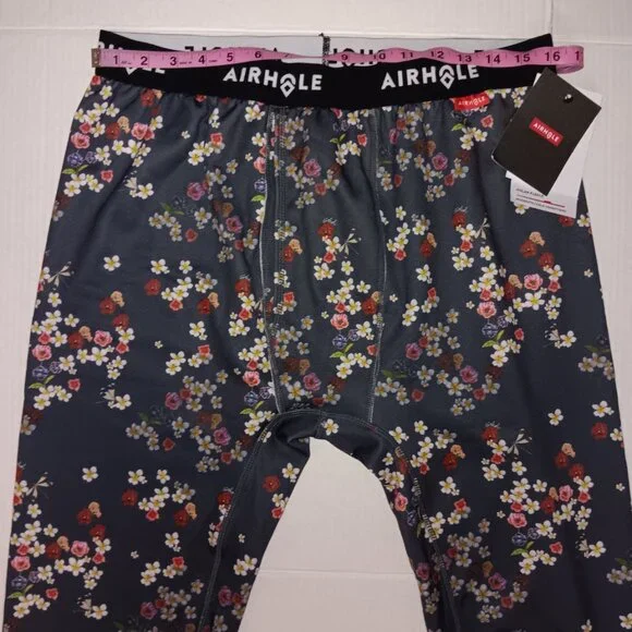 AIRHOLE FLORAL PRINT POLAR FLEECE THERMAL BOTTOMS